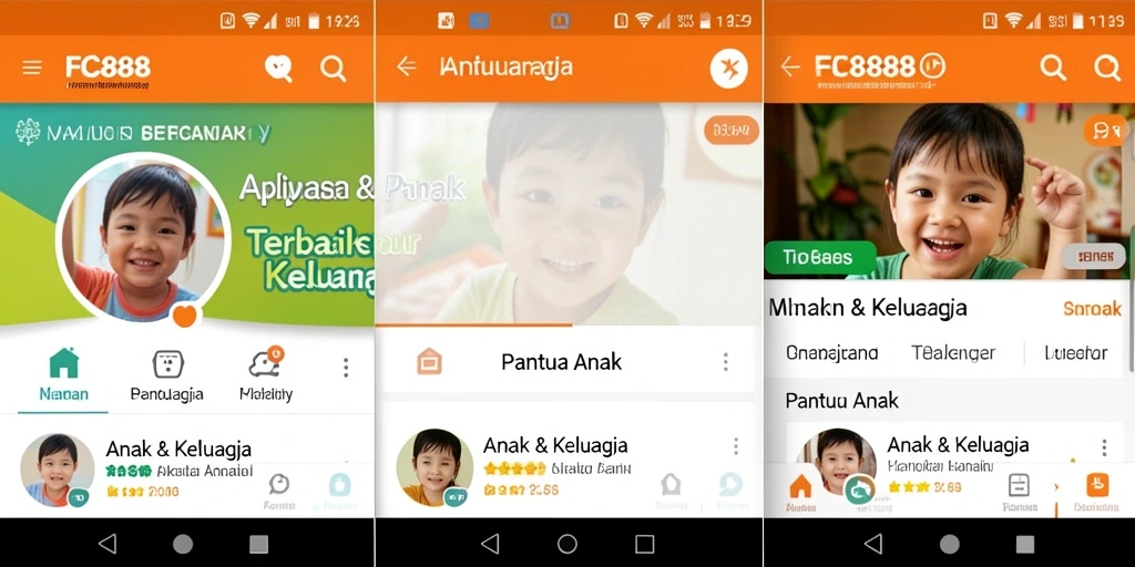 Antarmuka FC888 yang sederhana dan mudah digunakan untuk pantau anak.