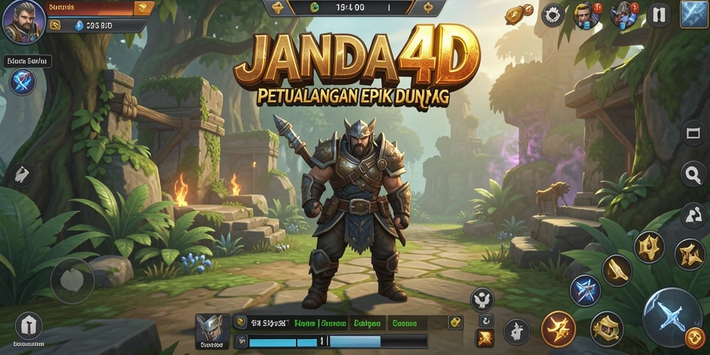 Tampilan antarmuka RPG yang menarik dari JANDA4D.