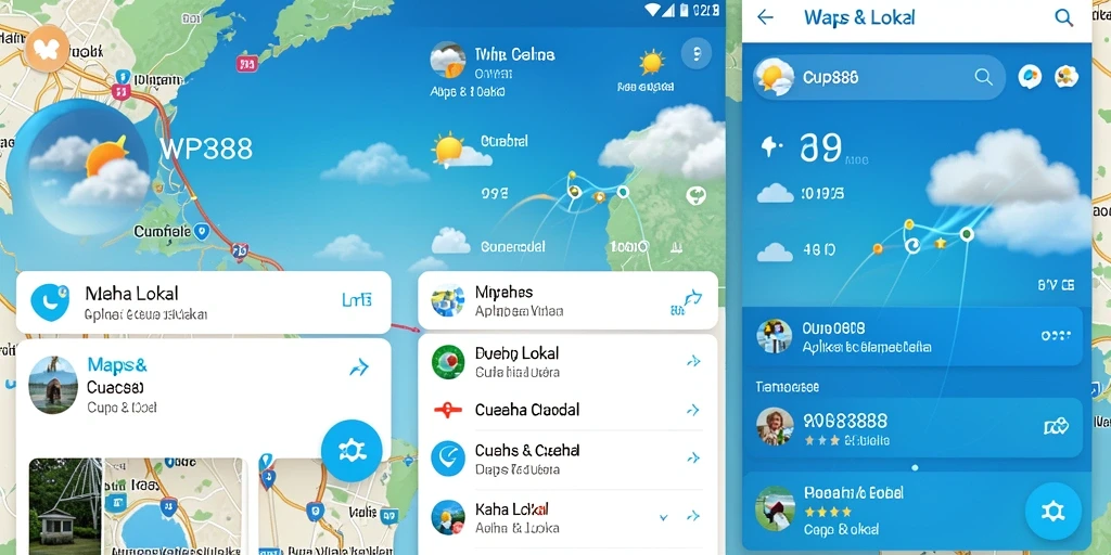 Antarmuka WP888 menampilkan informasi cuaca lokal dengan jelas.